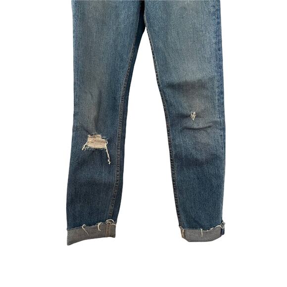 REVOLVE GRLFRND Womens Karolina Jeans Skinny Raw Hem Roll Up Blue Size 23 - Picture 4 of 10